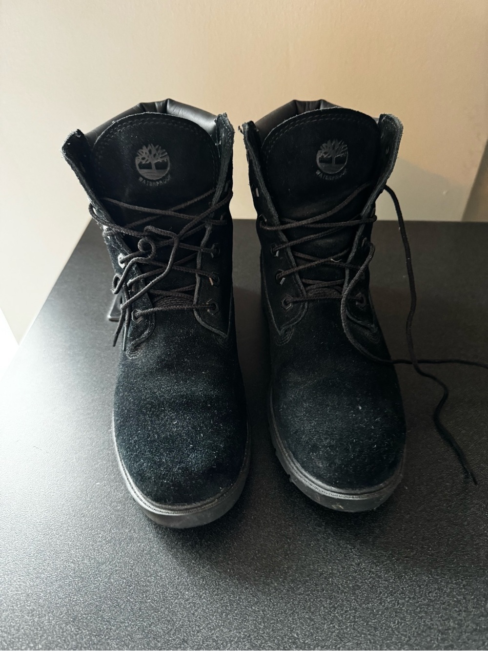 Timberland Black Suede NV Lace-Up Work Boots